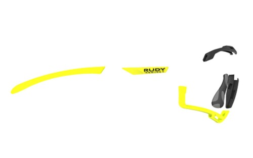 (ルディプロジェクト) RUDYPROJECT スポーツサングラスアクセサリー CUTLINE カットライン イエロー/イエロー/グレイブラック テンプルラバー(1セット) エルゴノーズIX(1セット) エンブレム(1セ