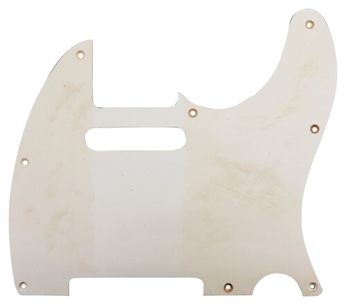 SCUD テレキャスター用ピックガード '62スタイル ホワイト1PLY レリック仕様 8穴 TC-62RW1P