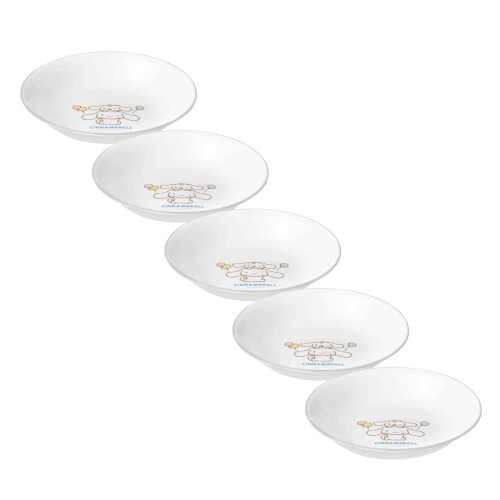 パール金属 CORELLE コレール 皿 プレート 割れにくい 軽量 電子レンジ対応 オーブン対応 食洗機対応 シナモロール 深皿小 J413-SNC 5枚セット CP-1981｜マニッシュボーイ