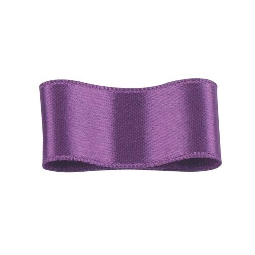 RibbonBon シルクシングルサテンリボン #038 パープル 24mm幅 巻(30m) 9サイズ50色展開|マニッシュボーイ
