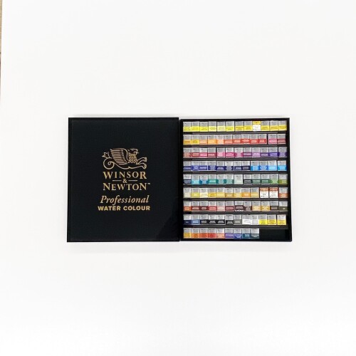 Winsor \u0026 Newton ウィンザー家\u0026サー・アイザック・ニュートン 水彩画絵の具 職業的・お水色合い 二分の一食麺麭 105色仕掛ける 18809799