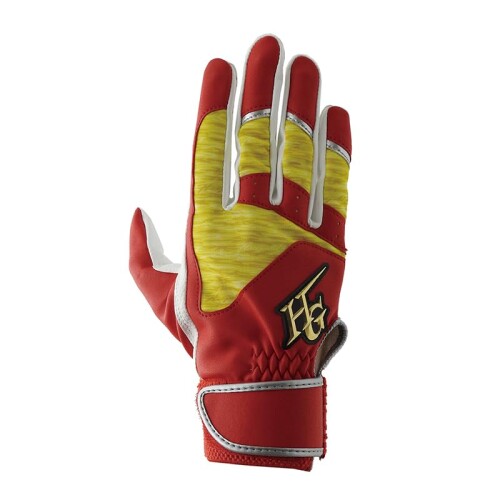 HI-GOLD ハイゴールド 昇華 バッティング手袋 MH-10 イエロー Lサイズ (26~27cm)