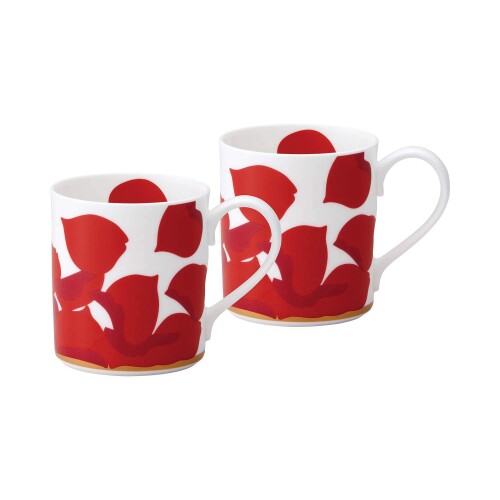 Noritake ノリ竹 コップ (有りの実仕掛ける) 400竓 ローザロッサ 2個 ボーンチャイナ P97265/4954