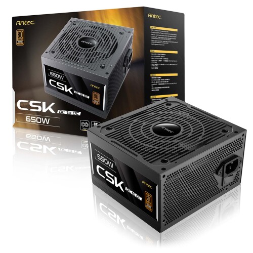 ANTEC 650W ATX ワット数社会的単位 CSK650DC 80PLUS BRONZE証明手に入れる 奥ふかさ140粍 パウダーコンパクト腹積もり 自作マイコンワット数 PSU