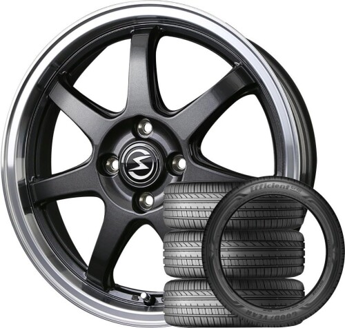 S-HOLD S-7S (15インチ) ガンメタ/リムPO + GOODYEAR EGコンフォート 165/55R15｜マニッシュボーイ