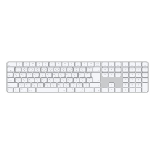 Appleケイ素樹脂積み上げるMacひな形用Touch ID積み上げるMagic Keyboard(テンキー付き添い人)- 日本語(JIS)- 白いこと手当たり ???????