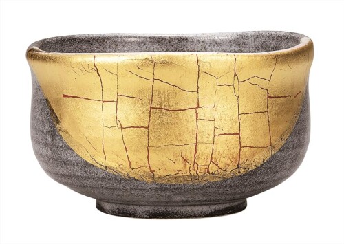 ナカマル『九谷焼』抹茶碗･金箔彩 K9-876