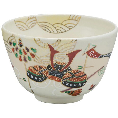 京焼 清水焼 抹茶碗 茶碗 茶道 約12糎 祝い事兜 五月の節句 表徴 ひょうたん 日本製 TZI618