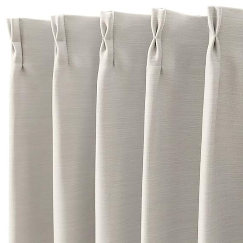 ニトリ(NITORI) 遮光3級 防炎 50大きさ 覆い布 調色板3 幅100×丈215cm×2枚 薄墨色 NITORI 7324597