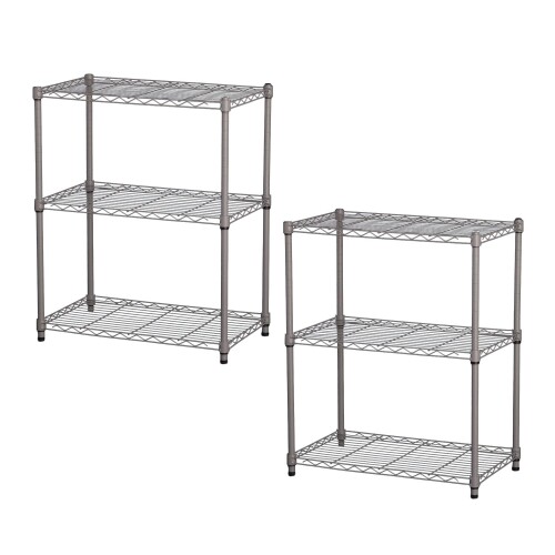 エイアイテック(AITECH) 19[ファイ]スチールラックセット(2個セット) 3段 幅60cm 奥行35cm 高さ74.3cm 支柱径19mm 組立品 グレー AAS-6302x2pcs GY｜マニッシュボーイ 9,629円