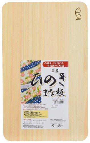 ウメザワ 木製まな板 ひのき 39×24×3糎 日本製 144027