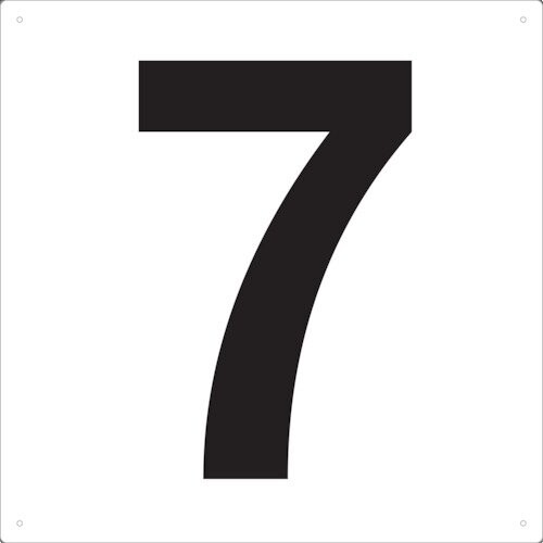 TRUSCO(トラスコ) 表示板 数字 420×420 数字「7」 TSEH-7 × 3枚
