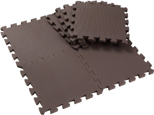 ユノックス ジョイントマット 3畳用 54枚set 極厚約14mm 約30cm&times;30cm ブラウン(BR) (防音 衝撃吸収 床保護 赤ちゃん ベビー キズ防止 トレーニング エクササイズ 高硬度 振動吸収 ノンホルムア｜マニッシュボーイ