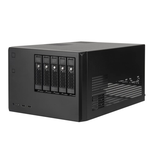 Silver Stone CS351 熱っぽい引き替える 小型NAS 向け M-ATX相応う マイコン容れもの SST-CS351 /国内定まり行きわたる品