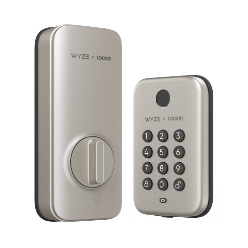 Wyze かっこ良い鍵を掛ける 指紋公許キーレスドアロック しろがね色 Bluetooth デッド雄捩子取り替えっこ うしろ側点火装置付き添い人手当たりパッド IPX5 耐候性 適用業務内謂われ因縁管理すること 時間割りメモリアクセス 自動小銃鍵を掛ける BHMA UL