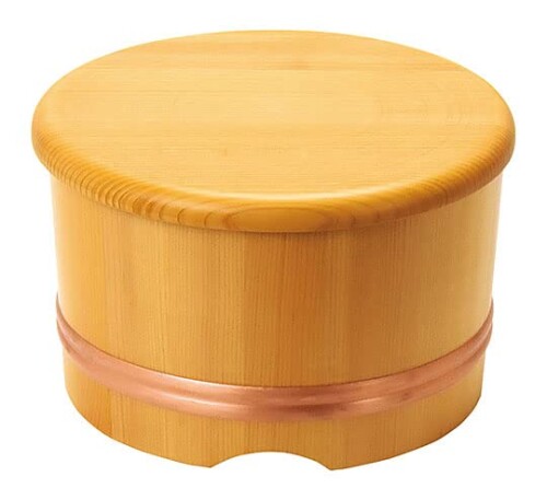 椹・おひつ（のせ蓋）＜内底R加工＞ 約5合) 漆器・木製品 業務用厨房