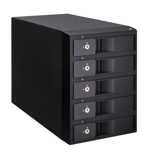 世紀 USB3.2Gen1繋ぎ合わせるUSB/eSATA両相応う3.5inSATA×5台積み上げる能力のあるRAID役立つこと付き添い人HDD容れもの「裸族の賢しい営造物 5Bay Type-C」 CRIB535EU3C_FP