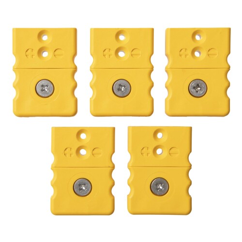 林電気工 (Hayashi Denko) 熱電対用判定基準形コネクタージャック K印字機 黄 35×25.4×12.8粍 5個入り口・入口 SHF-K-5P