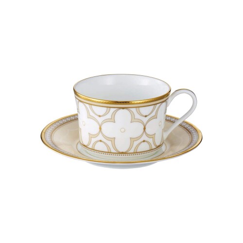 Noritake ノリタケ カップ ＆ ソーサー （ コーヒー ティー 兼用） 約245cc トレフォリオゴールド 1客 ゴールド ボーンチャイナ T93686/4945｜マニッシュボーイ