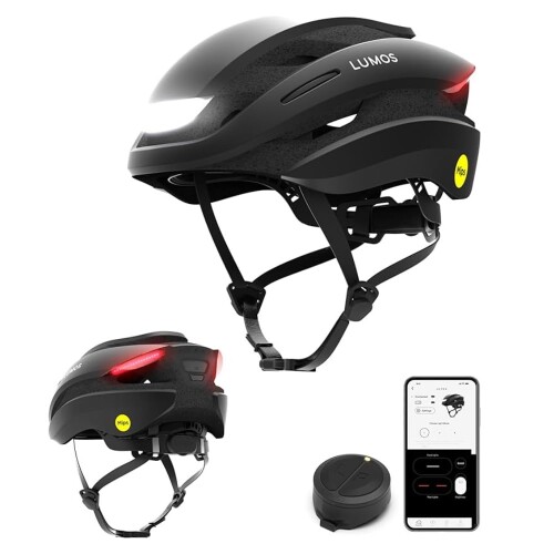 Lumos LUMOS Ultra 銀輪 安全帽 LED 点火装置 ウインカー ミップス 54-61 糎 (黒いこと (Charcoal Black))