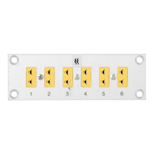 林電気工 (Hayashi Denko) 細密画熱電対コネクタージャックパネル6対 K印字機 黄 113×38粍 MHJP-K6