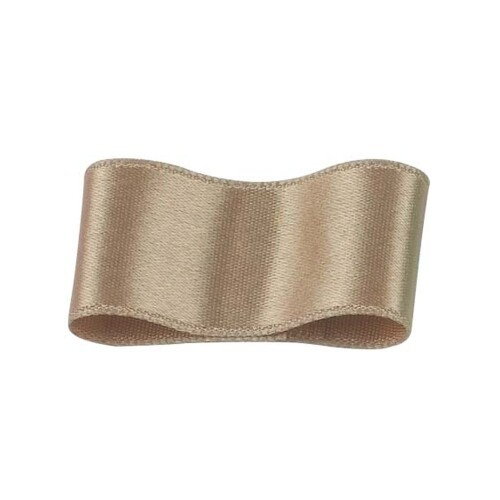 RibbonBon シルクシングルサテンリボン #110 タン 24mm幅 巻(30m) 9サイズ50色展開