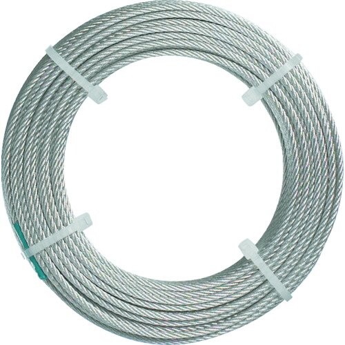 TRUSCO(トラスコ) ステンレスワイヤロープ ナイロン覆いかぶせる Φ2.0(2.5)mm×50 CWC-2S50 × 5