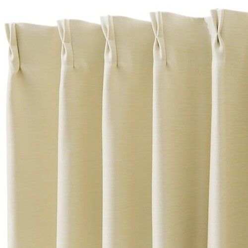 ニトリ(NITORI) 遮光3級・防炎・50大きさ覆い布 調色板3 ベージュ 幅100×丈215cm×2枚 7324558