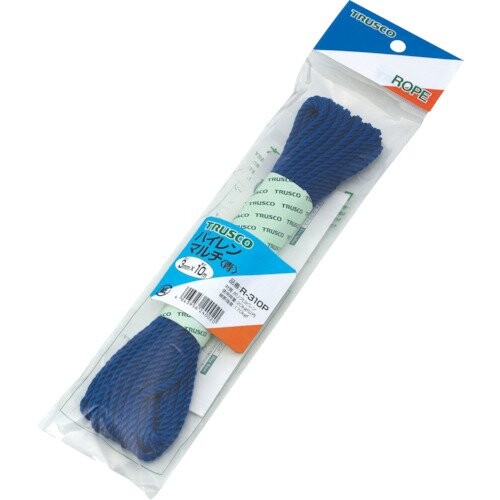 TRUSCO(トラスコ) パイレンカラーロープ 3mm×10m 青 3つ打印字機 R-310P-B x 100 巻