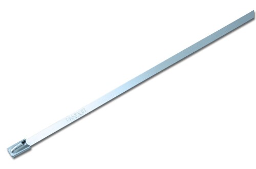 パンドウイット MLTタイプ 自動ロック式ステンレススチールバンド SUS316 幅4.6mm 長さ259mm 100本入り MLT2.7S-CP316