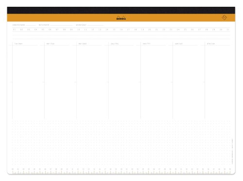 RHODIA メモ帳 デスクパッド スケジュール帳 『ウィークリーデスクプランナー』 A3+(42×31.2cm) 60枚入 RHODIA cf194041 オレンジ