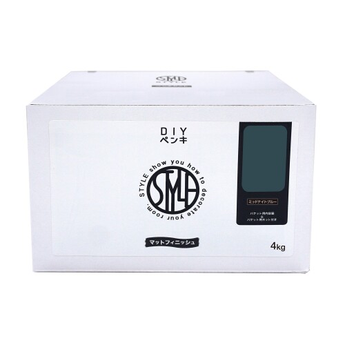 ニッペ 絵の具 絵の具 STYLE DIY絵の具 4kg 十二時青色 水溶性 つやなし 屋内 日本製 4976124887178