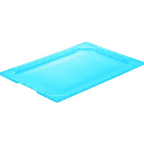 トラスコ中山(TRUSCO) 薄型折りたたみコンテナスケル TSKO50用フタ 20枚  525X365X15粍 澄み切った青碧 TSK-O50F-B