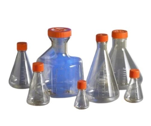 Corning Falcon 三角フラスコ バッフル付 125mL 50個入 431404｜マニッシュボーイ