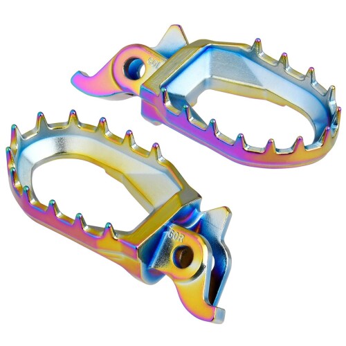 ジータレーシング(ZETA RACING) MAX フットペグ CRF150R, CRF250R/RX/X, CRF450R/RX/RL/X オイルスリック 前後幅60mm アシンメトリーデザイン 排泥性重視 競技車両向け 高強度 モトクロス マッド 安定性向｜マニッシュボーイ