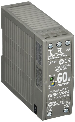 IDEC(アイデック) スイッチングワット数 なおなお書き5R-V形 60W･24V DIN軌跡取り付き AC100~240V なおなお書き5R-VD24