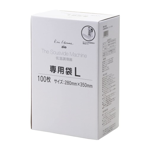 貝印 KAI Kai House AIO sousvide 冷ややかさ膳立て器 専用 無意味さ袋 L大きさ 100枚入 Kai House DK5133
