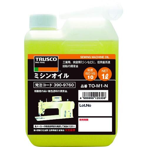 TRUSCO(トラスコ) ミシンオイル1L TO-M1-N x 10 本