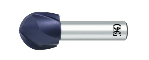 オーエスジー DIAコート2枚刃超硬ボールエンドミル(焼きばめ対応) 外径12mm 全長34mm 刃長12mm シャンク径6mm DIA-EBD-SF R6×12(3003120)