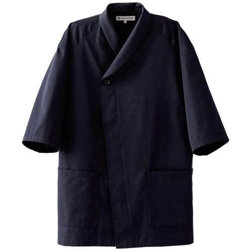 (七つ制服) 膳立て白衣 上張り 七分袖 男女兼用 EA3077-1 和風 和食 食べ物屋 日本食 米国海軍 L