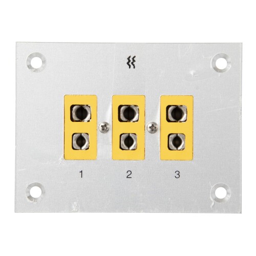 林電気工 (Hayashi Denko) 判定基準形熱電対コネクタージャックパネル3対 K印字機 黄 89×67粍 SHJP-K3