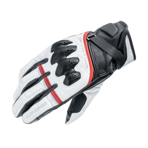 コミネ(KOMINE) バイク用 グローブ GK-854 レザープロテクトウォームグローブHG White Black L|マニッシュボーイ