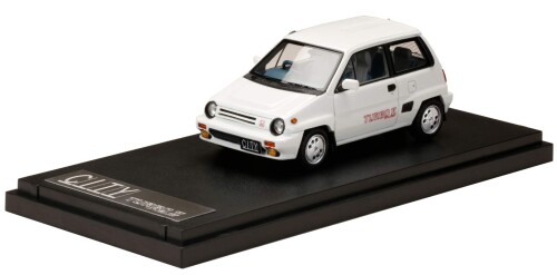 MARK43 1/43 ホンダ CITY TURBO II 純然たるオプション車輪とり備える車 グリークホワイト 遣っ付ける品 PM43139AW