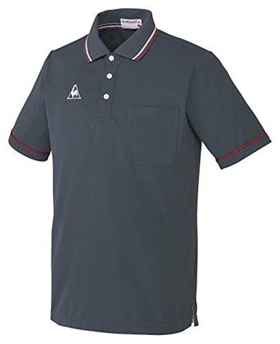 介護制服 スポーツシャツ 男女兼用 ルコック 濃灰色 大きさ:4L UZL3021-20