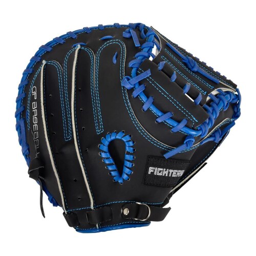 日本ハムファイターズ&times;GP(ジーピー) 野球 キャッチャーミット 大人用 軟式 一般 右投げ ブルー｜マニッシュボーイ