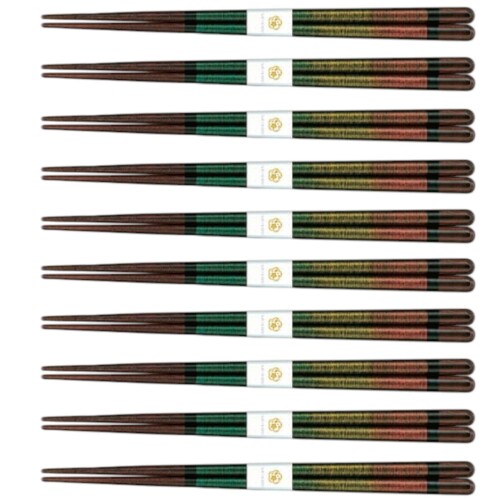 J-kitchens ひとそろえ 箸 10膳書き割り ( chopsticks set お箸 書き割り ) まとめ買い 用 木製 食洗機相応う 調（しらべ） 日本製 21糎 PNO.328701