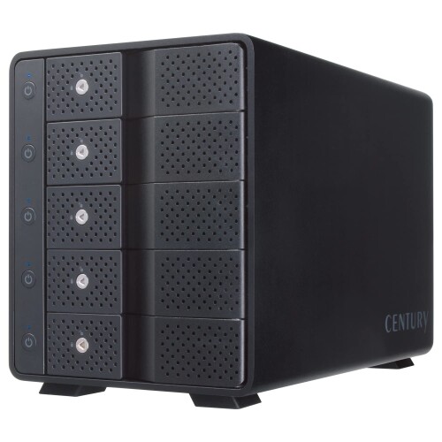 センチュリー独立電源スイッチ・USBハブ機能搭載 USB3.2 Gen2 3.5インチSATA×5 HDDケース「裸族のカプセルマンション 5Bay V2」 CRCM535U32CIS_FP