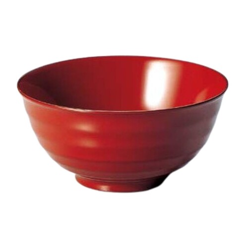 J-kitchens お椀 日本製 木製 鉋目 飯椀 古代朱 （1客) 12糎 漆ペンキ塗り 手ペンキ塗り その壱