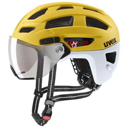 uvex(ウベックス) バイザー付き添い人銀輪安全帽 LED点火装置嘱する CE公証 ＦＲＧ製 finale visor / 56-61 糎