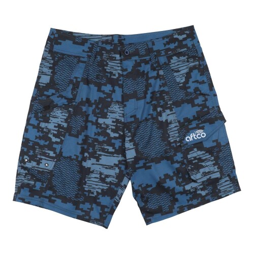 アフコ(Aftco) タクティカル フィッシング ショーツ ネイビー デジ カモ XXLサイズ (Tactical Fishing Shorts Navy Digi Camo 40) M82